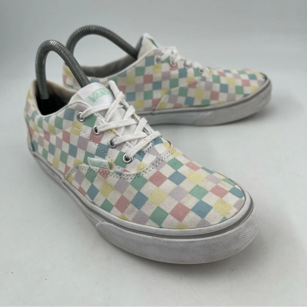 👞 Vans Doheny Checkered Canvas Lace-up Shoes Sneakers - Size 7 (Kids Size 5.5)